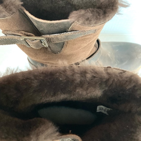 Brown Leather boots boho rustic boots shearling lined boots antiqued leather - Picture 11 of 12